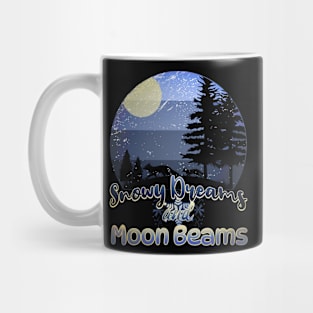 Snowy Dreams and Moonbeams Retro Sunset Mug